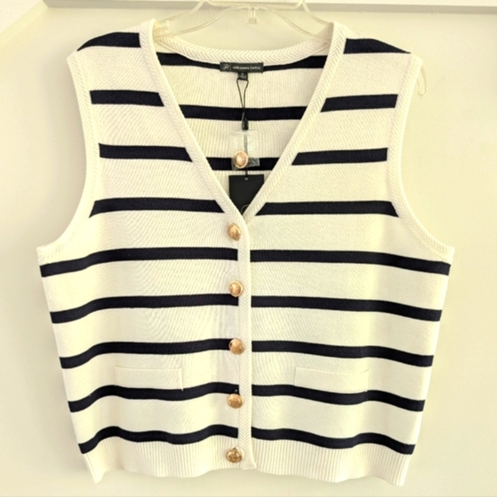 Adrianna Papell Nautical Knit Vest